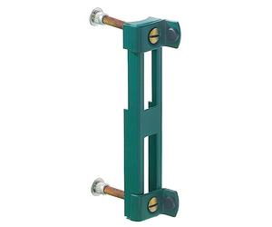 Alberts 654009 Stop for Welded mesh Gates | galvanised, Green Plastic Coated RAL 6005