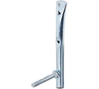 Alberts 685430 Post Support for Corner Posts for Double Rod mats | to Screw on | hot-dip galvanised Green Plastic Coated RAL 6005 | Plate 150 x 80 mm | for Posts 60 x 40 mm