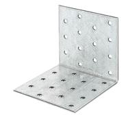 Alberts 820305 Perforated Plate Angle | sendzimir galvanised | 80 x 80 x 80 mm | Set of 25