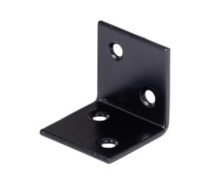 Alberts 824433 Wide Angle Bracket -Blue galvanised - Black Powder-Coated - 30 x 30 x 30 mm | Set of 50