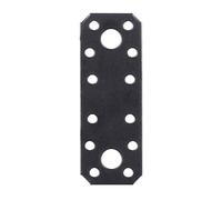 Alberts 824839 Flat Connector - galvanised - Black - Powder-Coated - 96 x 35 x 2.5 mm | Set of 50