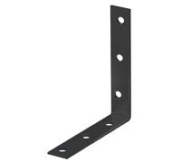 Alberts 824921 Angle Bracket - galvanised - Black anodised - Powder-Coated - 100 x 100 x 19 mm | Set of 40