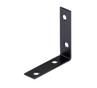 Alberts 825089 Angle Bracket - galvanised - Black anodised - Powder-Coated - 60 x 60 x 16 mm | Set of 100