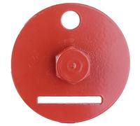 Alberts 831998 Screw-in Tool for Wattle Fence Holder | zinc phosphated, Ruby red RAL 3003 | Ø 60 mm | Set of 10