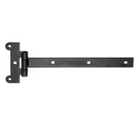 Alberts 837259 Tee Hinge | with Pressed pin | Black dip Coating | Strip 291 x 30 mm | Hinge 115 x 45 mm | Set of 10