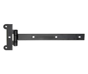 Alberts 837259 Tee Hinge | with Pressed pin | Black dip Coating | Strip 291 x 30 mm | Hinge 115 x 45 mm | Set of 10