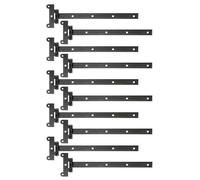 Alberts 837266 Cross Hinge | with Pressed Pin | Black Dip Paint | Band 391 x 30 mm | Hinge 121 x 51 mm | Set of 10