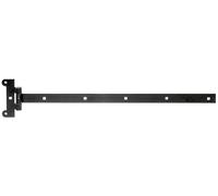 Alberts 837297 Tee Hinge | with Pressed pin | Black dip Coating | Strip 591 x 30 mm | Hinge 121 x 51 mm | Set of 10