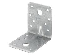 Alberts 837556 Heavy-Duty Angle Bracket with Beading | Tradesperson Pack | sendzimir galvanised | 70 x 70 x 55 mm | Set of 50