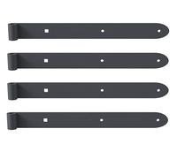 Alberts 839192 Shutter Hinge Ovado | electrogalvanised, Graphite Grey Plastic-Coated | roll Ø13 mm | Size 400 x 40 mm | Set of 4
