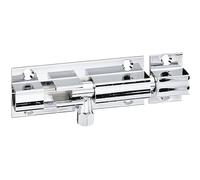 Alberts 841850 Grendel Bolt | with Brass knob | Nickel-Plated - Polished | Plate 63 x 26 mm | Bolt Ø 7.3 mm | Set of 10