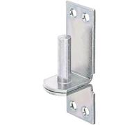 Alberts 844486 Hook on Plate | in Designs with DI or DII Hook | electrogalvanised, Thick-Layer-passivated | Backset Ø13 mm | Plate 100 x 35 mm | Set of 10