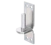 Alberts 844585 Hook on Plate | in Designs with DI or DII Hook | electrogalvanised, Thick-Layer-passivated | Backset Ø13 mm | Plate 100 x 35 mm | Set of 10