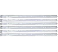 Alberts 845421 Shutter Hinge | in Different Designs | electrogalvanised, Thick-Layer-passivated | roll Ø16 mm | Size 1000 x 45 mm | Set of 6
