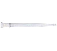 Alberts 845582 Strap Hinge | with Riveted pin | electrogalvanised, Thick-Layer-passivated | Strip 500 x 45 mm | Hinge 101 x 63 mm | Set of 10