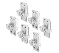 Alberts 846015 Hook for screwing on | Adjustable by 20 mm | electrogalvanised, Thick-Layer-passivated | Backset Ø16 mm | Plate 105 x 45 mm | Set of 6