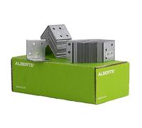 Alberts 846442 Angle Connector Sendzimir-Galvanised 40 x 40 x 40 mm Set of 50