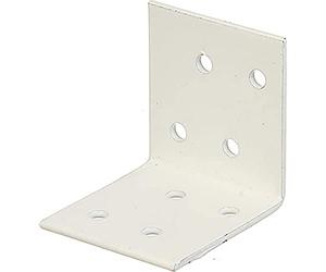 Alberts 846466 Elbow Connectors Galvanised White Plastic Coated 40 x 40 x 40 mm Set of 50