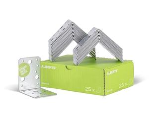 Alberts 846589 Angle Bracket | sendzimir galvanised | 90 x 90 x 65 mm | Set of 25