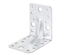 Alberts 846657 Heavy-Duty Angle Bracket with Beading | sendzimir galvanised | 90 x 90 x 65 mm | Set of 25