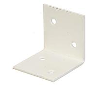 Alberts 847555 Wide Bracket | White Plastic-Coated | 40 x 40 x 40 mm | Set of 50