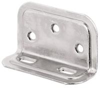 Alberts 849542 Wide Bracket | Stamped, with Slotted Hole | electrogalvanised, Thick-Layer-passivated | 25 x 40 x 70 mm | Set of 20