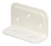 Alberts 849573 Wide Bracket | Stamped, with Slotted Hole | White Plastic-Coated | 25 x 40 x 70 mm | Set of 20