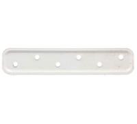 Alberts 849696 Flat Connector | Embossed | White Plastic-Coated RAL 9010 | 180 x 40 mm | Set of 20