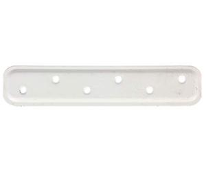 Alberts 849696 Flat Connector | Embossed | White Plastic-Coated RAL 9010 | 180 x 40 mm | Set of 20