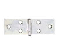 Alberts 850692 Table Hinge | with Riveted Stainless Steel pin | sendzimir galvanised | 28 x 80 mm | Set of 20