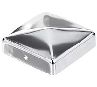 Alberts 858476 Post Cap for Timber Posts | Flat Shape | Stainless Steel | 90 x 90 mm | Set of 10