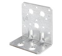 Alberts 859220 Heavy-Duty Angle Bracket with Beading | sendzimir galvanised | 50 x 90 x 80 mm | Set of 50