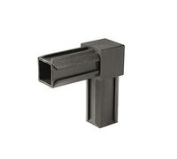 Alberts 859831 XD Pipe connectors | 90° | Plastic, Black | 20 x 20 x 1.5 mm | Set of 10