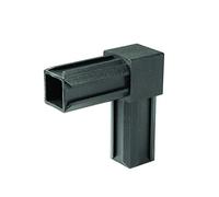 Alberts 859916 XD Pipe Connector | 90° | Plastic, Black | 30 x 30 x 2.0 mm | Set of 10