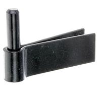 Alberts 863920 Clamp for Walling in | F wall Hook | Black Dipping Varnish | Backset Ø16 mm | 105 x 40 mm | Set of 10