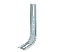 Alberts 866358 Adjustable Angle Bracket | 2 x 45° Angle, Stamped, with Slotted Hole | sendzimir galvanised | 50 x 30 x 120 mm | Set of 25