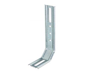 Alberts 866358 Adjustable Angle Bracket | 2 x 45° Angle, Stamped, with Slotted Hole | sendzimir galvanised | 50 x 30 x 120 mm | Set of 25