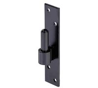 Alberts 867485 Hook on Plate | South German Form with DI or DII Hook | Black Dipping Varnish | Backset Ø16 mm | Plate 180 x 40 mm | Set of 10