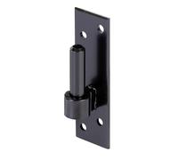 Alberts 867577 Hook on Plate | South German Form with DI or DII Hook | Black Dipping Varnish | Backset Ø14 mm | Plate 130 x 40 mm | Set of 10