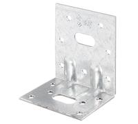 Alberts 869168 Heavy-Duty Angle Bracket with Two Beads | sendzimir galvanised | 50 x 77 x 64 mm | Set of 50