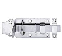 Alberts 869786 Lock Bolt | Straight, with Flat Handle and Fixed Loop | Stainless Steel | Plate 100 x 45 mm | Set of 10