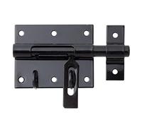 Alberts Black 137311 Lock Attached Loop Plastic Coated Plate 80 x 64 mm Bolt Diameter 11.5 mm Total Length 116 mm Set of 10