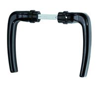 ALBERTS Gah 654047 Door Handle for Corrugated Gates Set of 2 Door-Handle Gap 50 mm Handle B 115 mm Aluminium Anodised Black