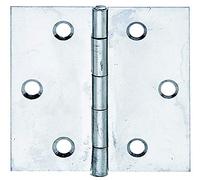 ALBERTS Modern Stainless Steel Square Hinge, Unfinished, Gray