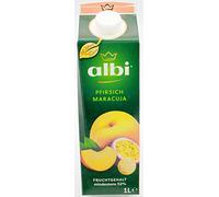 albi Peach Passion Fruit Nectar, Pack of 6 (6 x 1 L)