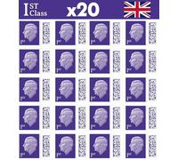 Albian Trading 1st Class Stamps 20 Pack - First Class Stamps - Barcoded Self Adhesive UK Letter Postage Stamps for Postage