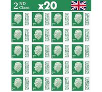 Albian Trading 2nd Class Stamps 20 Pack - Second Class Stamps - Barcoded Self Adhesive UK Letter Postage Stamps for Postage