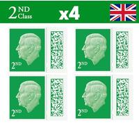 Albian Trading 2nd Class Stamps (4 Pack) - 2nd Class - Barcoded Self Adhesive UK Letter Postage for Postage - (4 Total)