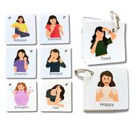 Albidaya Islamic Store Feelings and Emotions Flash Cards, Communication Aid, Autism Communication Cards, Emotional Learning Cards