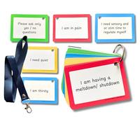 Albidaya Islamic Store Plastic Communication Cards for ADHD and Autism, Special Needs Communication Aid for Non Verbal Adults and Children, Speech Delay Flash Cards